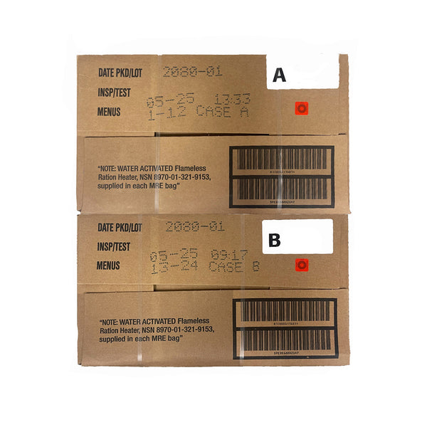 2025 Military MRE A&B Case Combo