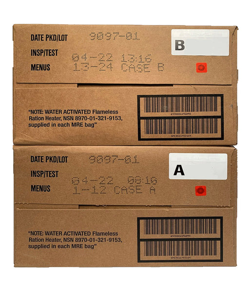 2022 Military MRE A&B Case Combo