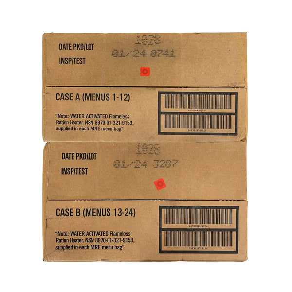 2024 Military MRE A&B Case Combo