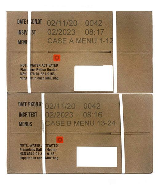 2023 Military MRE A&B Case Combo