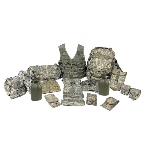 18pc Rifleman Kit MOLLE System ACU Complete Set USGI ARMY - Previously Issued