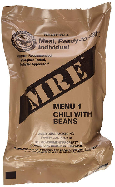 MRE Chili with Beans Menu 