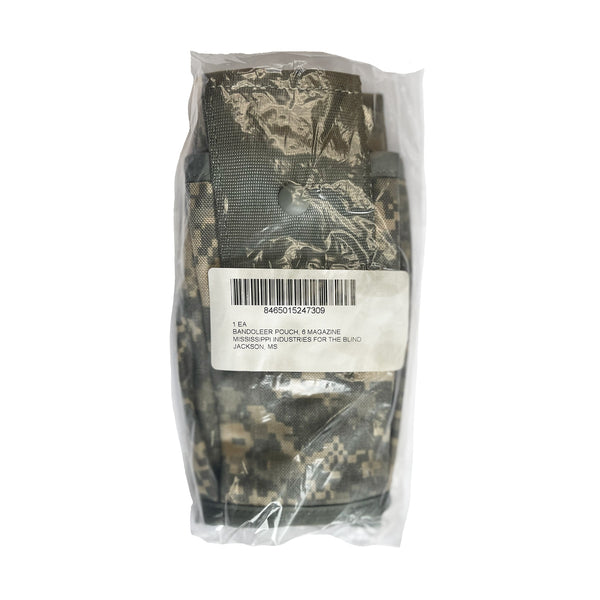 MOLLE 6-Magazine Bandoleer Pouch (ACU) - New