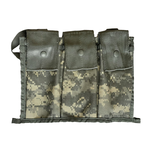 Pack Of 5 Military MOLLE II Magazine Bandoleers / Pouches - 6 Mag Capacity, ACU Pattern, USGI