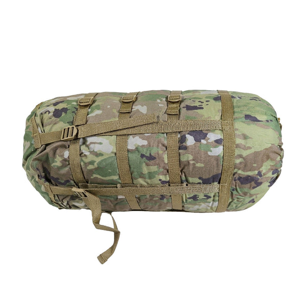 BAF Coyote 3-Season USMC Sleeping Bag OCP Nylon Cover Compression Sack