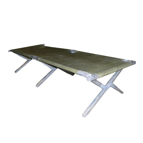 USGI Military Folding Cot. US genuine issue military tri-folding cot