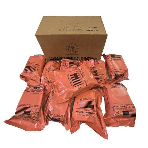 MRE Meals Ready to Eat Humanitarian Daily Rations - Inspection Date 8/2025