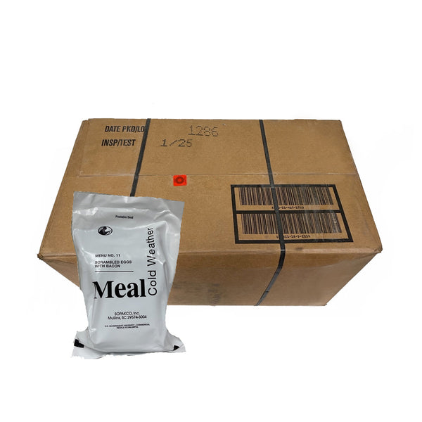 2025 Military MRE Case Certified Inspection Date JAN 2025 or Newer - Cold Weather - 12 Meals
