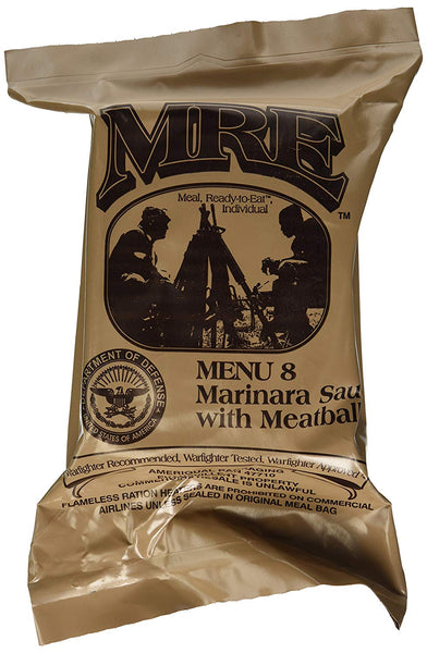 MRE Marinara Sauce with Meatball Menu 8 2021 Military MRE Food