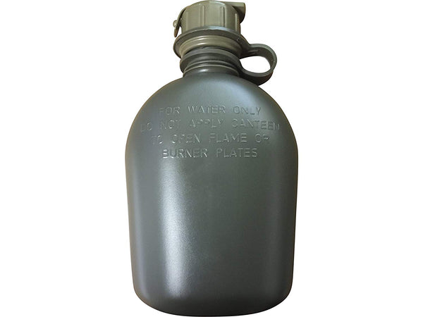 1 QT Canteen, USGI Issue, OD Green, with Cap NSN 8465-01-115-0026