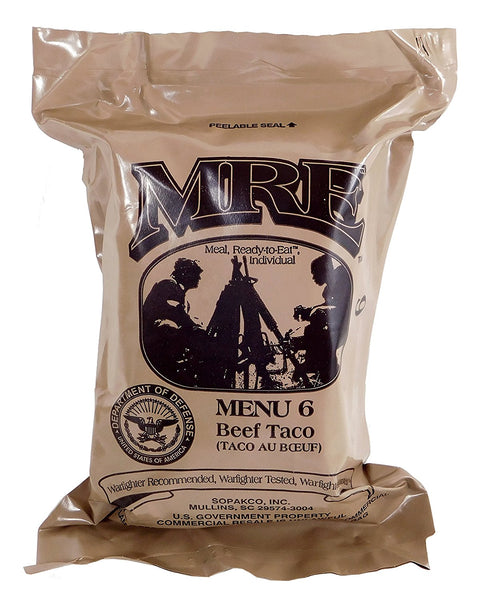 MRE Beef Taco Menu 6 2021 Military Mre Food