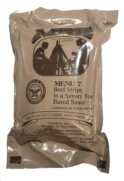 MRE Beef Strips in Tomato Sauce 2021