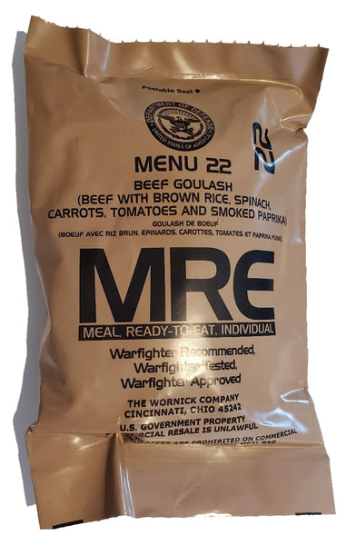 MRE Beef Goulash Menu 22