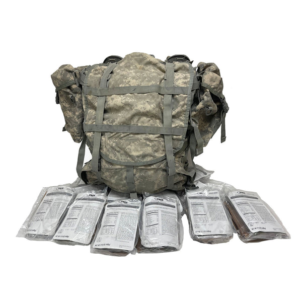 Rucksack with MRE MEALS APack