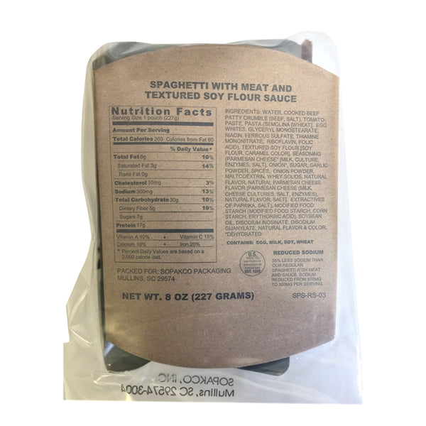 SOPAKCO MRE Emergency Ration Meals