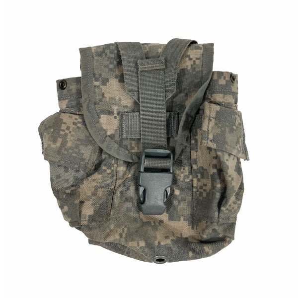 FRTKK Tactical MOLLE Admin Pouch - Horizontal Utility Pouch With Laser Cut Webbing, Includes US Flag Patch