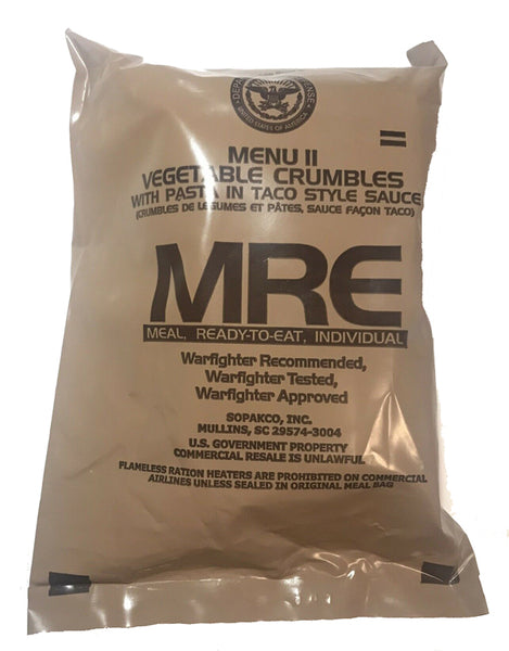 MRE Vegetable Crumble with Pasta
